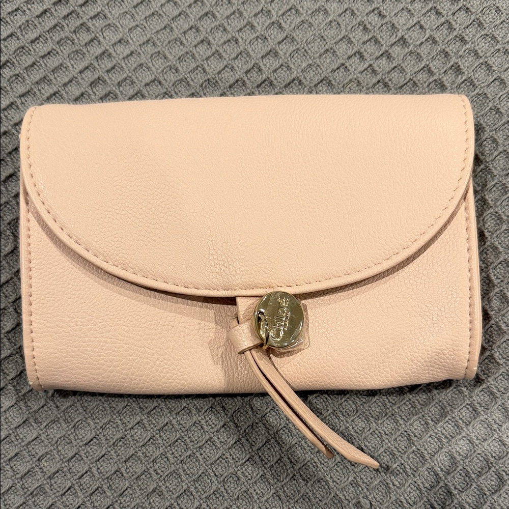 Chloe Soft Pink Faux Leather Perfume Clutch